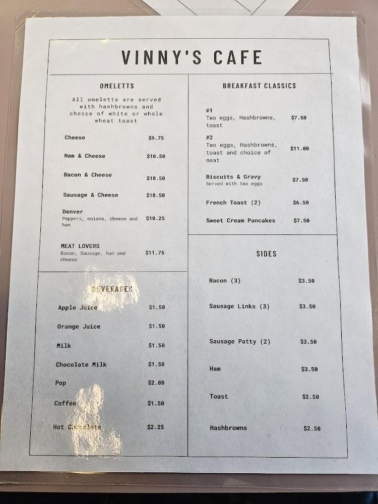 Vinny's cafe Menu image 1